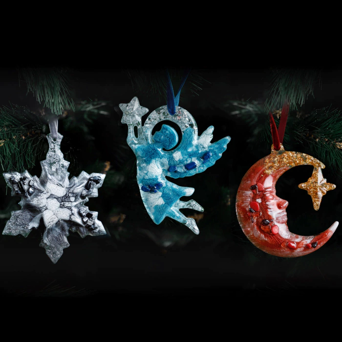 A set of Christmas tree toys "Festive. Patriot" of the "Rozhdestvenskaya" collection 3 pcs